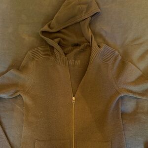 ATM Gray Hooded wool / cashmere Sweater